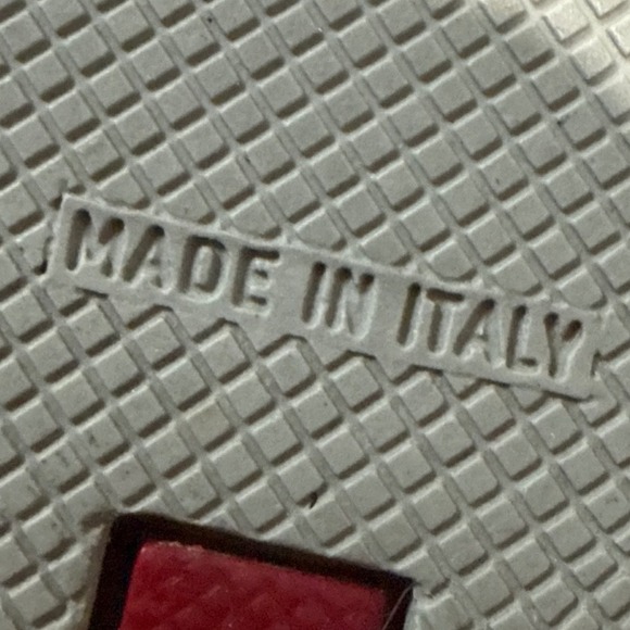 Prada Leather Mule Slip-on Slides Shoes Women 36/6 Red Gray Made in Italy - Picture 14 of 16